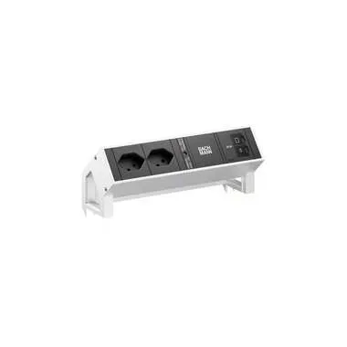 Bachmann Tischsteckdosenleiste DESK2 2xT13 1xUSB C/C 45W 0.2m INOX