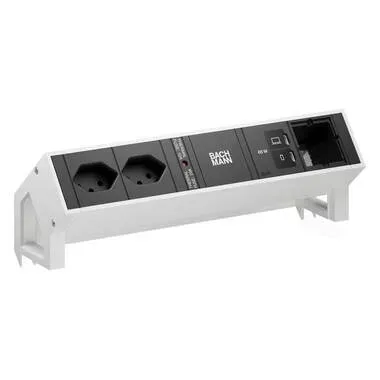Bachmann Tischsteckdosenleiste DESK2 2xT13 1xUSB C/C 65W 1xCM weiss