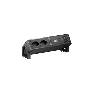 Bachmann Tischsteckdosenleiste DESK2 2xT13 1xUSB C/C 45W 0.2m RAL9005