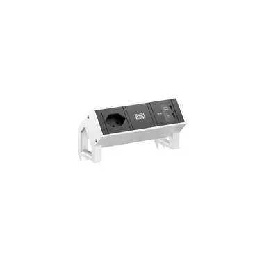 Bachmann Tischsteckdosenleiste DESK2 1xT13 1xUSB C/C 65W 0.2m INOX