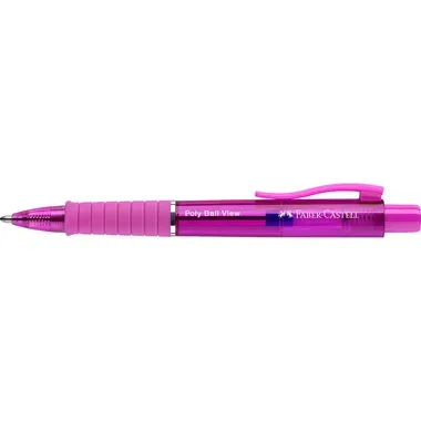 FABER-CASTELL Kugelschreiber Poly Ball View 145768 Electric Fuchsia