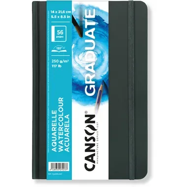 CANSON Aquarellbuch Graduate A5 31200L027 blanko, 250g 28 Blatt