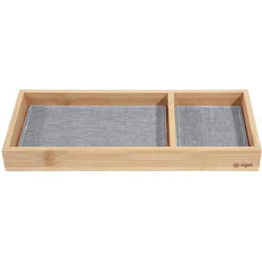 SIGEL Zubeh&ouml;rablage Eyestyle SA205 bambus/hellgrau 11x25cm