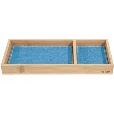 SIGEL Zubeh&ouml;rablage Eyestyle SA206 bambus/hellblau 11x25cm