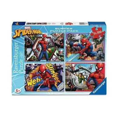 Kinderpuzzle 4x100 Teile - Spider-Man - Rettung in der Not