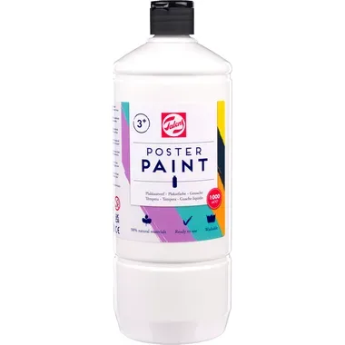 TALENS Plakatfarbe 1000ml 36711001 weiss