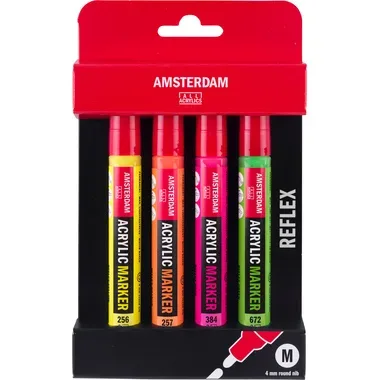 Amsterdam Acryl Marker Set Reflex | 4 Stück