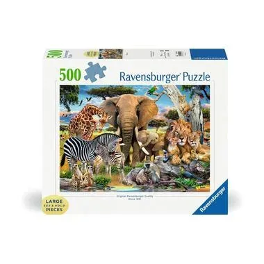 Erwachsenenpuzzle 500 Teile - Wilde Tierbabys - Puzzlespaß mit größeren Puzzleteilen für die ganze Familie