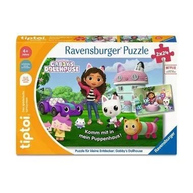 tiptoi® Puzzle für kleine Entdecker: Gabby?s Dollhouse - 2x24 Teile