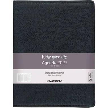 AURORA Agenda Finesse PAW Perl 2027 2718P 1W/2S schwarz ML 21x27cm