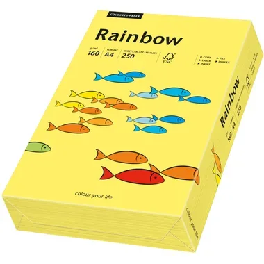 RAINBOW Papier gelb/16 A4 88042351 FSC, 160g 250 Blatt