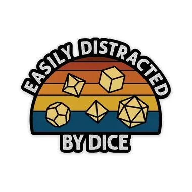 Glass Staff Easily Distracted Sticker Mehrfarbig