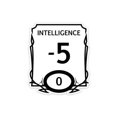 Glass Staff Stat Block Intelligence Sticker Schwarz/Weiss