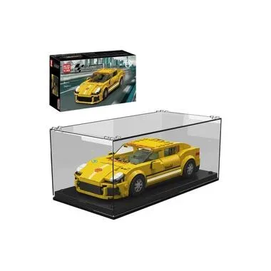 Mould King Rennwagen Panam Gelb Racing-Dekor 8-Stud-Massstab