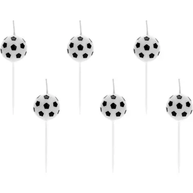 PARTYDECO Geburtstagskerzen 2.5cm SCS-2 Bälle 6 Stück