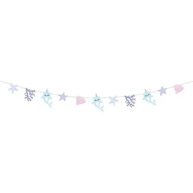 PARTYDECO Girlande 1m GL17 Narwal