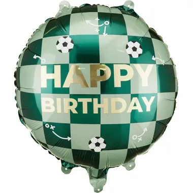 PARTYDECO Folienballon 35x35cm FB296 Happy Birthday, Bällen