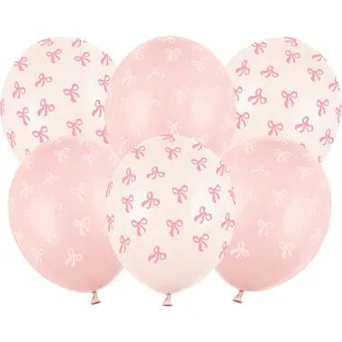 PARTYDECO Ballons 30cm SB14P-340-00 Schleifen 6 Stück