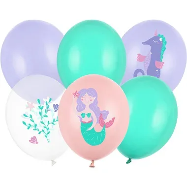 PARTYDECO Ballons 30cm SB14P-323-00 Meereswelt 6 Stück