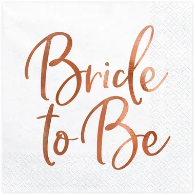 PARTYDECO Servietten 33x33cm SP33-76-019R Bride to be 20 Stück