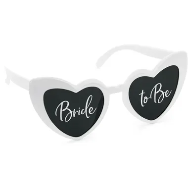 PARTYDECO Brille 14.8x6x13.5cm OKR32 Bride to be weiss