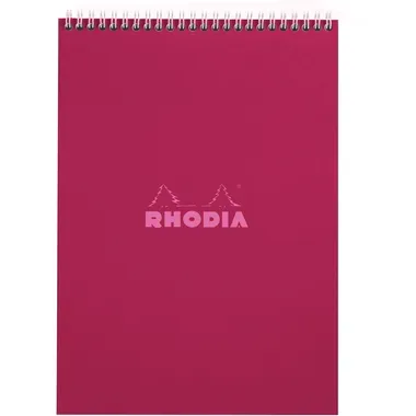 RHODIA Spiralblock Couleurs A4 118424C rot, liniert 80 Blatt