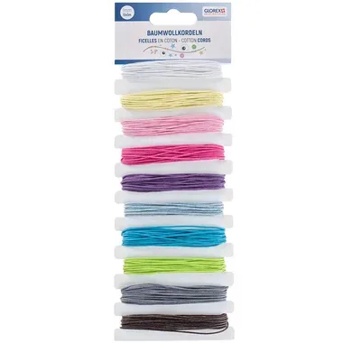 GLOREX Baumwollkordeln 10x3m 61630361 assortiert