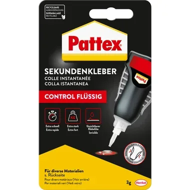 Pattex Sekundenkleber Permanent Matic Flüssig Transparent 3 g PST2C