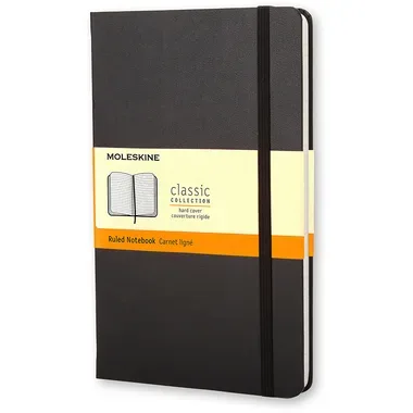 Moleskine Notizbuch, Pocket/A6, Liniert, Fester Einband, Schwarz