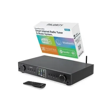 MAJORITY Fitzwilliam 2024 Internetradio-Tuner und Musiksystem, Digital, Internet radio, DAB, DAB+, FM, Bluetooth, Schwarz