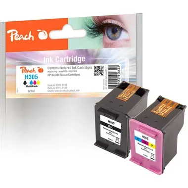 Peach HP 305 2 Druckköpfe (bk, col) ersetzt HP No. 305, 3YM61AE, 3YM60AE für z.B. HP DeskJet 2700, HP DeskJet Plus 4122, HP Envy Pro 6430