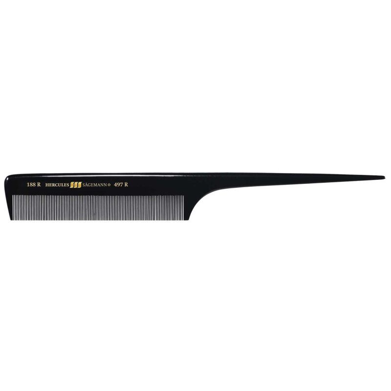 Hercules S&auml;gemann Stielkamm mit Griffraster 497R  Schwarz 8''