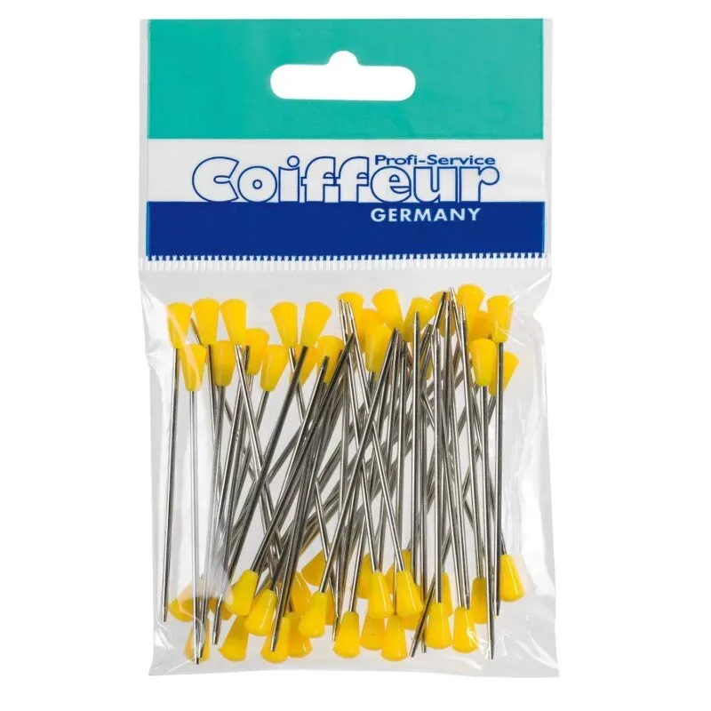 Comair Metallstecker mit Plastikkopf gelb 65 mm 50 Stk.