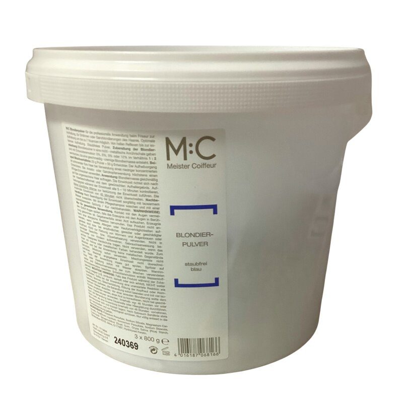 Meistercoiffeur M:C Blondierpulver staubfrei, blau 3x800g