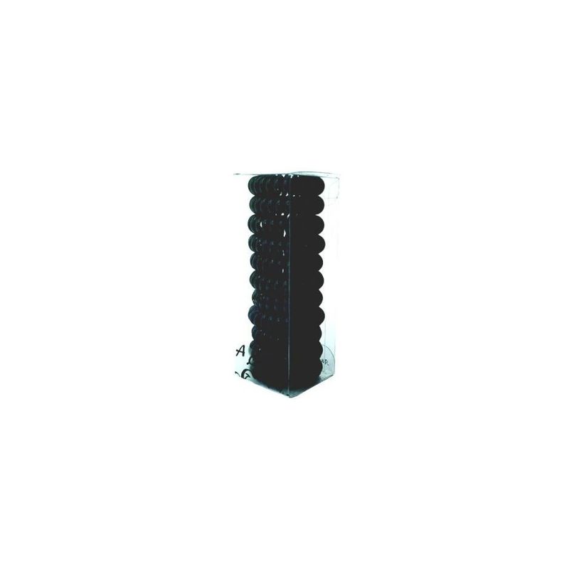 A&A Haargummi schwarz 3,8 cm Telefonkabel 11er