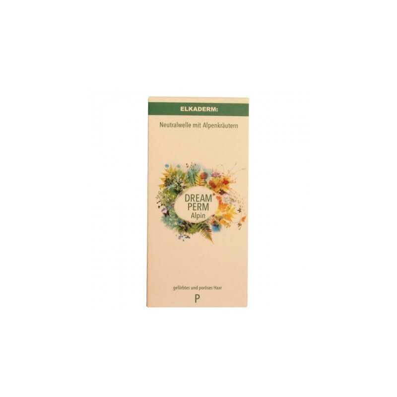 Elkaderm Dream Perm Alpin P gefärbtes/poröses Naturhaar DW Set Well Lotion 80 ml + Fixierung 100 ml
