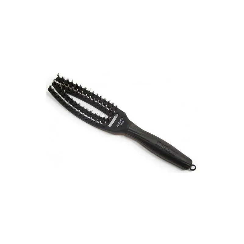 Olivia Garden Fingerbrush Care Iconic Boar & Nylon Full Black Haarb&uuml;rste schwarz S