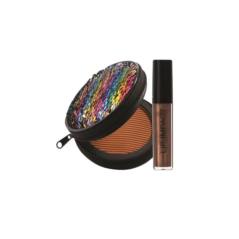 Nouba Sunlike Set N.3 Millerighe Maxi Bronzer + Lip Impact 35 (Lipgloss Reflecta Texture) + Pouch