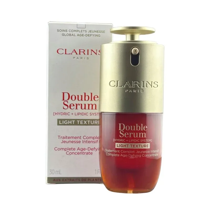 Clarins - Double Serum Light Texture - Ganzheitliches Gesichtspflege-Konzentrat für jugendliche Haut, 30 ml