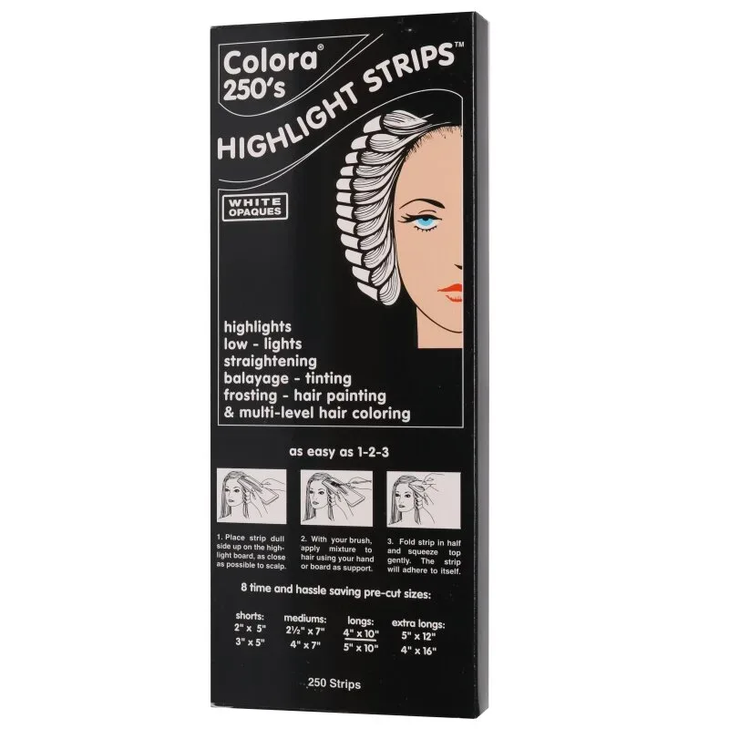 Colora Highlight Strips Strähnenpapier 10x25cm 250 Blatt