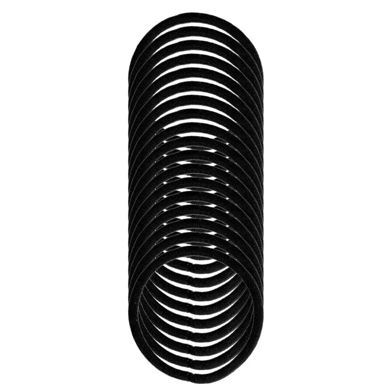 Denman Zopfgummis 4 mm, 18-er Karte, schwarz