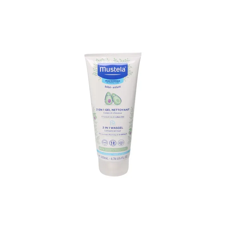 Mustela 2 in 1 Waschgel mit Avocado 200 ml