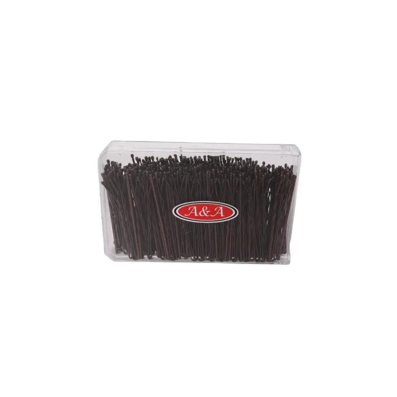 A&A Haarklemmen Box 240er ca. 6 cm braun gewellt