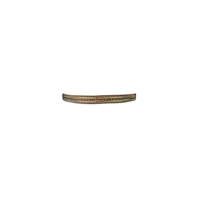 Haarband Kette/Nieten gold