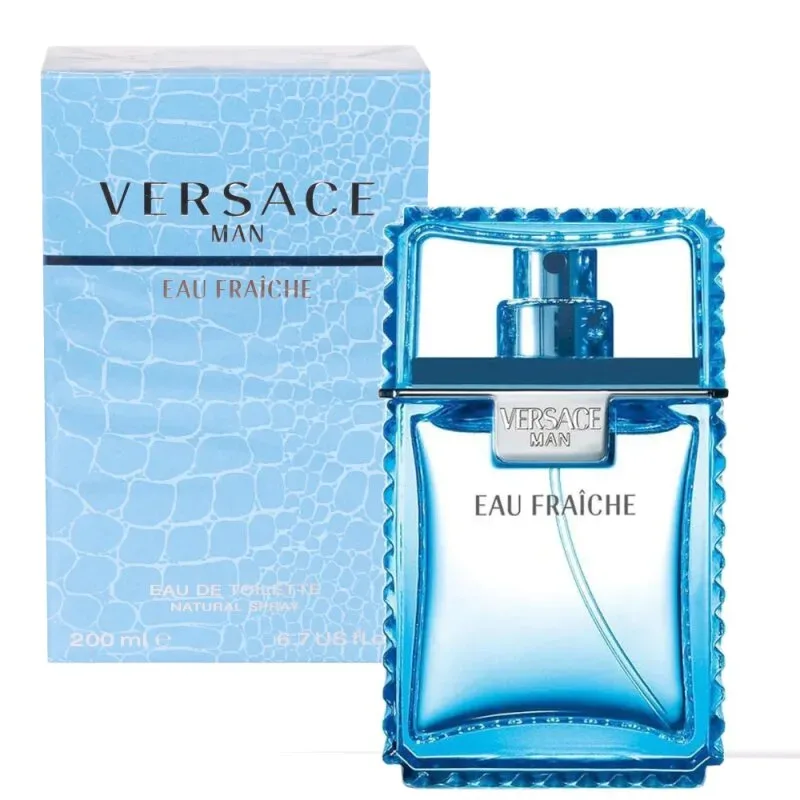 Versace Man by Versace Eau Fraiche Eau de Toilette Spray (Blue) 200 ml