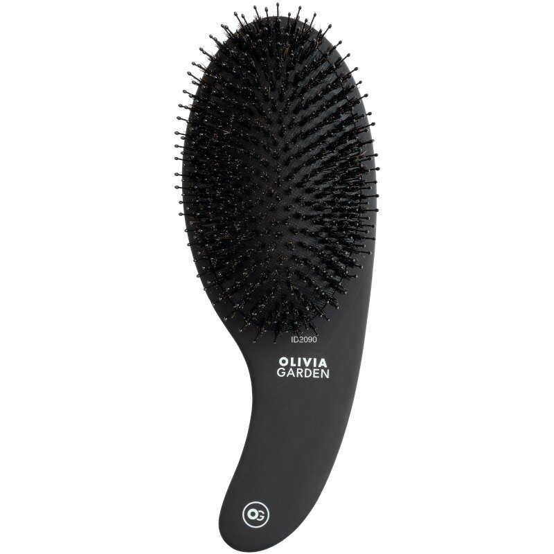 Olivia Garden Expert Care Curve Wildschwein-/Nylonborsten Matt Schwarz