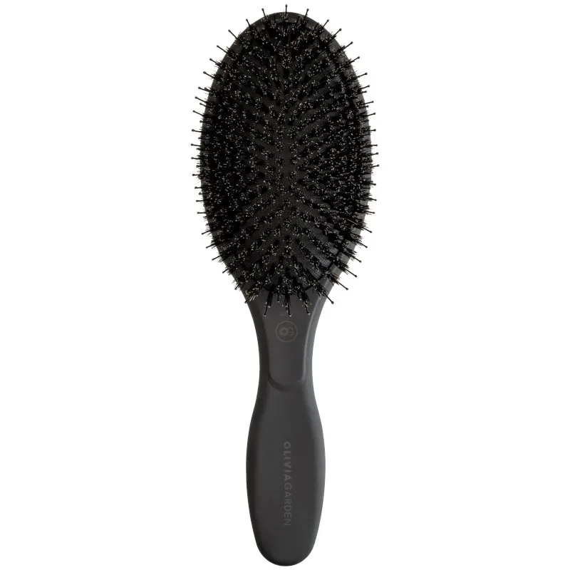 Olivia Garden Expert Care Oval Wildschwein-/Nylonborsten Black Label