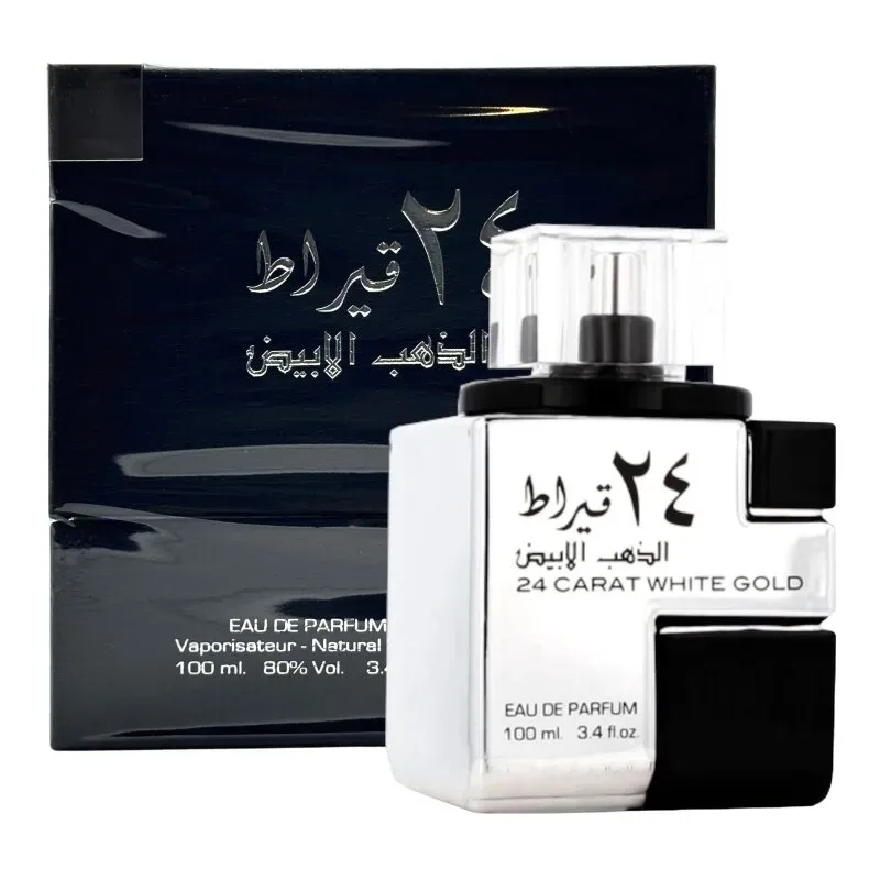 Lattafa 24 Carat White Gold Eau De Parfum Spray (Unisex) 100 ml
