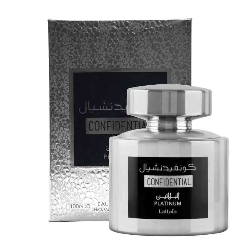 Lattafa Confidential Platinum Eau De Parfum Spray (Unisex) 100 ml