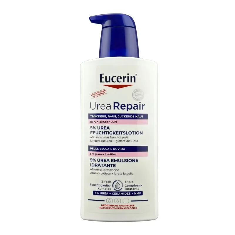 Eucerin - 5% Urea Feuchtigkeitslotion mit beruhigendem Duft, Urea Repair, 400 ml
